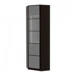 ПАКС Гардероб угловой - Февик черно-коричневый/матовое стекло, черно-коричневый, 73/73x236 см, ПАКС Гардероб угловой - Февик черно-коричневый/матовое стекло, черно-коричневый, 73/73x236 см,