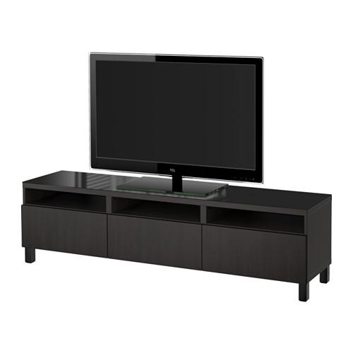 БЕСТО Тумба д/ТВ с ящиками - Лаппвикен черно-коричневый, направляющие ящика,нажимные БЕСТО Тумба д/ТВ с ящиками - Лаппвикен черно-коричневый, направляющие ящика,нажимные