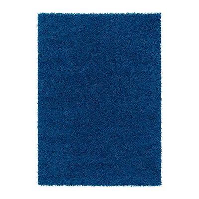 ХАМПЭН Ковер, длинный ворс - ярко-синий, 133x195 см