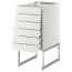 МЕТОД / МАКСИМЕРА Напольн шкаф 6фронт пнл/6 низ ящ - белый, Хэггеби белый, 40x60x60 см