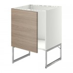 МЕТОД Напольный шкаф для раковины - Брокхульт под грецкий орех светло-серый,