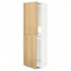 МЕТОД Высок шкаф д холодильн/мороз - белый, Экестад дуб, 60x60x200 см