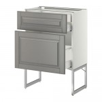 МЕТОД / МАКСИМЕРА Напольн шкаф 2фронт пнл/2низ/1вс ящ - белый, Будбин серый, 60x37x60 см МЕТОД / МАКСИМЕРА Напольн шкаф 2фронт пнл/2низ/1вс ящ - белый, Будбин серый, 60x37x60 см