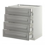 МЕТОД / МАКСИМЕРА Нплн шк 4фрнт/2нзк/3срд ящ - белый, Будбин серый, 80x60 см МЕТОД / МАКСИМЕРА Нплн шк 4фрнт/2нзк/3срд ящ - белый, Будбин серый, 80x60 см