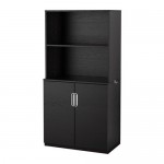 ГАЛАНТ Комбинация для хранения с дверцами - черно-коричневый