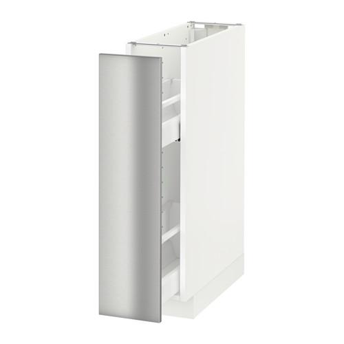 МЕТОД Напол шкаф/выдв внутр элем - белый, Гревста нержавеющ сталь МЕТОД Напол шкаф/выдв внутр элем - белый, Гревста нержавеющ сталь