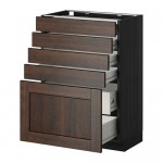 МЕТОД / ФОРВАРА Нплн шк 5фронт/4нзк/2срд ящ - под дерево черный, Эдсерум под дерево коричневый, 60x37 см МЕТОД / ФОРВАРА Нплн шк 5фронт/4нзк/2срд ящ - под дерево черный, Эдсерум под дерево коричневый, 60x37 см