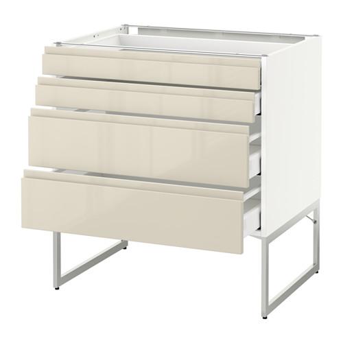 МЕТОД / МАКСИМЕРА Нплн шк 4 фронт/2 низк/2средн ящ - белый, Воксторп глянцевый светло-бежевый, 80x60x60 см МЕТОД / МАКСИМЕРА Нплн шк 4 фронт/2 низк/2средн ящ - белый, Воксторп глянцевый светло-бежевый, 80x60x60 см