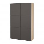 BESTÅ комбинация для хранения с дверцами серый