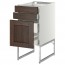 МЕТОД / МАКСИМЕРА Напольн шкаф 3фронт пнл/2низ/2ср ящ - белый, Эдсерум под дерево коричневый, 40x60x60 см