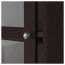 ХАВСТА Шкаф-витрина с цоколем - темно-коричневый, прозрачное стекло