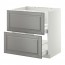 METOD/MAXIMERA напольн шк п-мойку+2фрнт пнл/2 ящ цвет алюминия