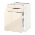 МЕТОД / МАКСИМЕРА Нплн шк с вдв мдл/2 фрнт - 60x60 см, Рингульт глянцевый кремовый, белый