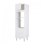 ФАКТУМ Высок шкаф для СВЧ/духов+ящ/дверь - Абстракт белый, 60x211 см ФАКТУМ Высок шкаф для СВЧ/духов+ящ/дверь - Абстракт белый, 60x211 см