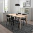 LISABO/IDOLF стол и 4 стула ясеневый шпон/черный