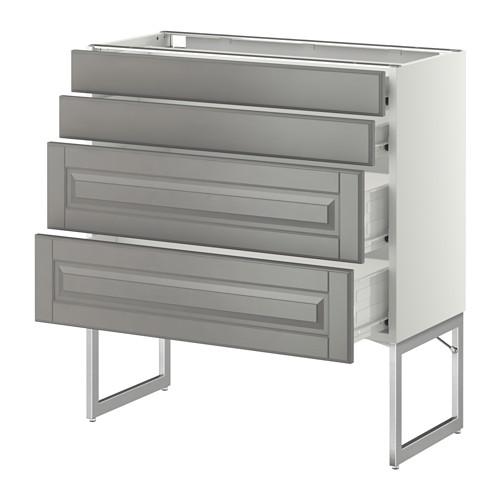 МЕТОД / ФОРВАРА Нплн шк 4 фронт/2 низк/2средн ящ - 80x37x60 см, Будбин серый, белый МЕТОД / ФОРВАРА Нплн шк 4 фронт/2 низк/2средн ящ - 80x37x60 см, Будбин серый, белый