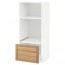 МЕТОД / МАКСИМЕРА Высокий шкаф с ящиком д/духовки/СВЧ - белый, Торхэмн естественный ясень