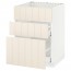 МЕТОД / МАКСИМЕРА Напольн шк п-мойку+3фрнт пнл/2ящ - белый, Хитарп белый с оттенком, 60x60 см