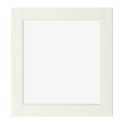 БЕСТО ВАССБО Стеклянная дверь - белый, 60x64 см