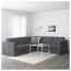 ВИМЛЕ 4-местный угловой диван - Гуннаред классический серый