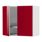 ФАКТУМ Навесной шкаф с посуд суш/2 дврц - Абстракт красный, 80x70 см
