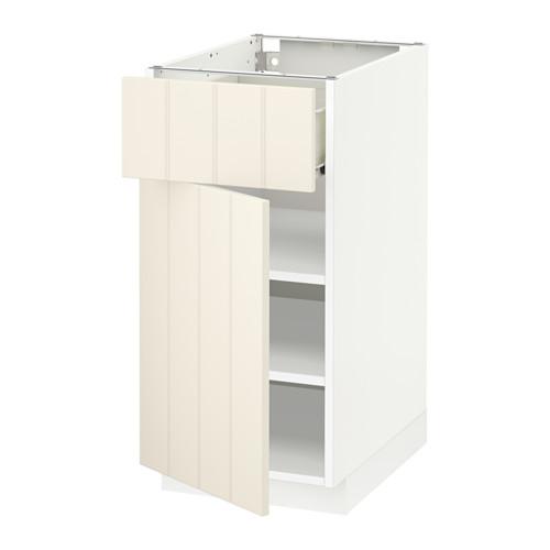 МЕТОД / ФОРВАРА Напольный шкаф с ящиком/дверью - белый, Хитарп белый с оттенком, 40x60 см МЕТОД / ФОРВАРА Напольный шкаф с ящиком/дверью - белый, Хитарп белый с оттенком, 40x60 см