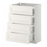 МЕТОД / ФОРВАРА Напольн шкаф 4 фронт панели/4 ящика - 60x37 см, Лаксарби белый, белый МЕТОД / ФОРВАРА Напольн шкаф 4 фронт панели/4 ящика - 60x37 см, Лаксарби белый, белый