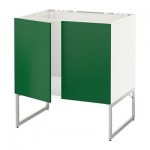 МЕТОД Напольн шкаф д раковины+2 двери - Флэди зеленый, белый МЕТОД Напольн шкаф д раковины+2 двери - Флэди зеленый, белый