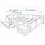 ВИМЛЕ 6-местный п-образный диван - с открытым торцом/Гуннаред бежевый