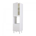 ФАКТУМ Высок шкаф д духов+дверь/2 ящика - Аплод белый, 60x233 см