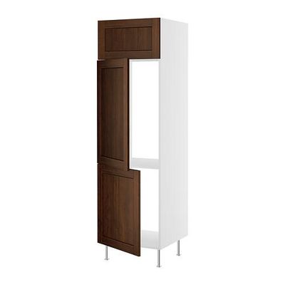 ФАКТУМ Выс шкаф для хол/мороз с 3 дверями - Роккхаммар коричневый, 60x211 см