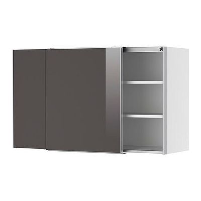ФАКТУМ Навесной шкаф с рздвжн дверц - Абстракт серый, 120x92 см