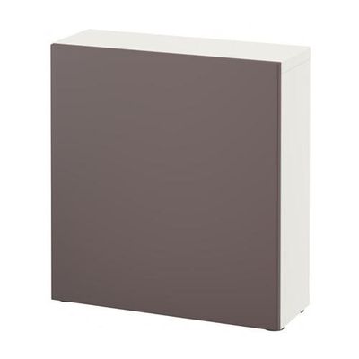 БЕСТО Стеллаж с дверью - белый/Вальвикен темно-коричневый БЕСТО Стеллаж с дверью - белый/Вальвикен темно-коричневый