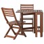 ЭПЛАРО Стол+2 складных стула,д/сада - Эпларо коричневая морилка