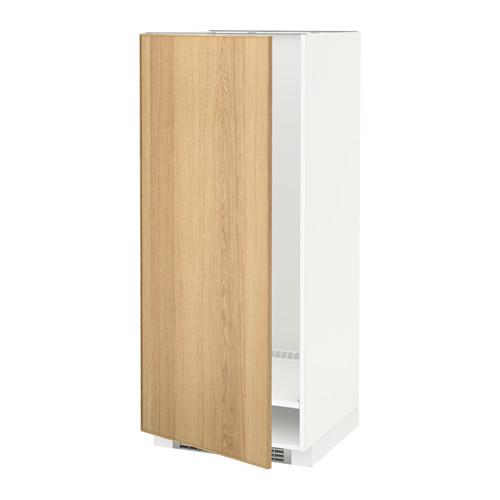 МЕТОД Высок шкаф д холодильн/мороз - 60x60x140 см, Экестад дуб, белый