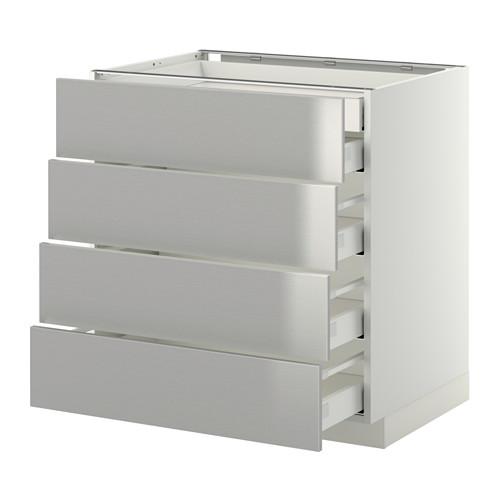 МЕТОД / МАКСИМЕРА Нплн шк 4фрнт/2нзк/3срд ящ - белый, Гревста нержавеющ сталь, 80x60 см МЕТОД / МАКСИМЕРА Нплн шк 4фрнт/2нзк/3срд ящ - белый, Гревста нержавеющ сталь, 80x60 см