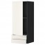 МЕТОД / МАКСИМЕРА Навесной шкаф с дверцей/2 ящика - под дерево черный, Веддинге белый, 40x100 см