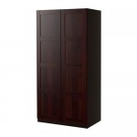PAX гардероб 2-дверный черно-коричневый/Бергсбу черно-коричневый 99.8x60x201.2 cm