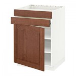 МЕТОД / ФОРВАРА Нап шк д/вар панели/дв/2фасада/1ящ - Филипстад коричневый, белый