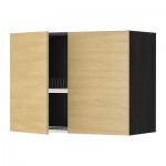 МЕТОД Навесной шкаф с посуд суш/2 дврц - 80x60 см, Тингсрид под березу, под дерево черный МЕТОД Навесной шкаф с посуд суш/2 дврц - 80x60 см, Тингсрид под березу, под дерево черный