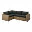 SOLLERÖN модульный угл 3-мест диван, садовый