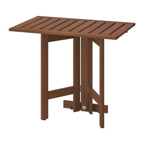 ÄPPLARÖ складной стол/стенной крепеж,д/сада коричневая морилка 56x72 cm