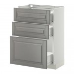 МЕТОД / ФОРВАРА Нплн шк 3 фрнт/3 средн ящика - белый, Будбин серый, 60x37 см МЕТОД / ФОРВАРА Нплн шк 3 фрнт/3 средн ящика - белый, Будбин серый, 60x37 см