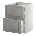 МЕТОД / ФОРВАРА Напольн шкаф 2 фронт пнл/4 средн ящ - белый, Будбин серый, 60x60 см МЕТОД / ФОРВАРА Напольн шкаф 2 фронт пнл/4 средн ящ - белый, Будбин серый, 60x60 см