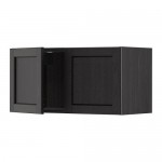 МЕТОД Навесной шкаф с 2 дверями - под дерево черный, Лерх черная морилка