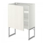 МЕТОД Напольный шкаф с полками - 60x37x60 см, Росдаль белый ясень, белый