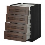 МЕТОД / МАКСИМЕРА Нплн шк 4фрнт/2нзк/3срд ящ - под дерево черный, Эдсерум под дерево коричневый, 60x60 см МЕТОД / МАКСИМЕРА Нплн шк 4фрнт/2нзк/3срд ящ - под дерево черный, Эдсерум под дерево коричневый, 60x60 см