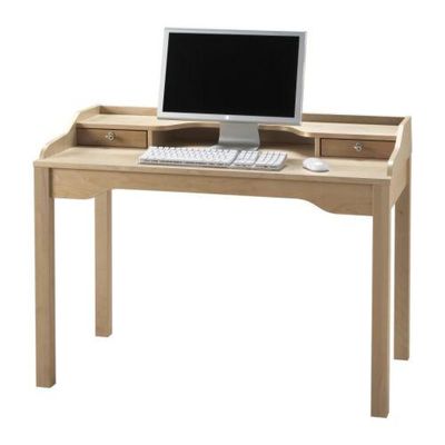 Gustav Desk With Shelf Birch Veneer 00070106 Reviews Price