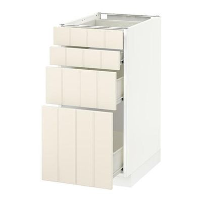 МЕТОД / ФОРВАРА Напольн шкаф 4 фронт панели/4 ящика - 40x60 см, Хитарп белый с оттенком, белый МЕТОД / ФОРВАРА Напольн шкаф 4 фронт панели/4 ящика - 40x60 см, Хитарп белый с оттенком, белый