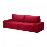 КИВИК Чехол на 3-местный диван-кровать - Дансбу классический красный